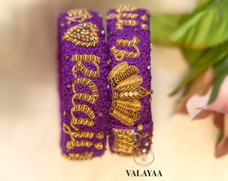 Special Zardozi Splendor Name Bangle Best Bridal Jewelry