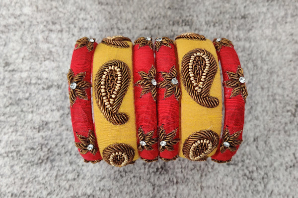 Threaded Tear Drop Design Bangle