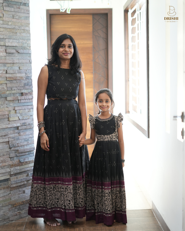 Noir Blossom Kids Anarkali