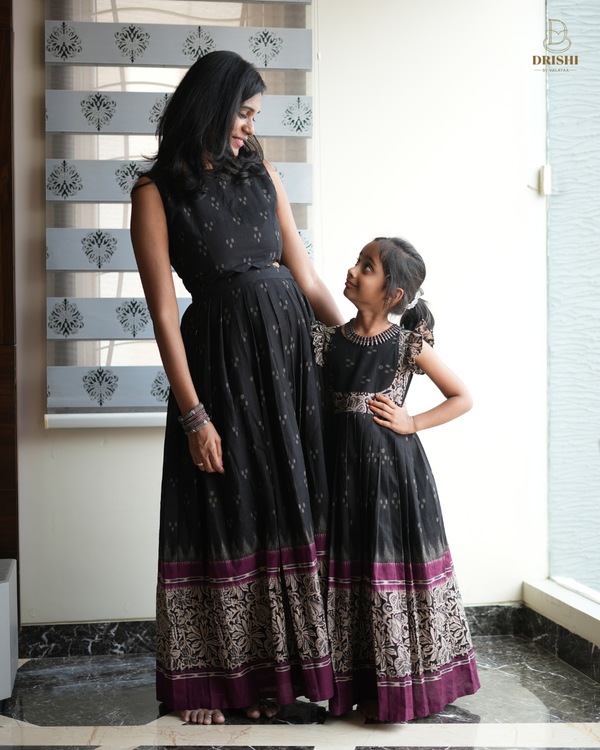 Noir Blossom Kids Anarkali