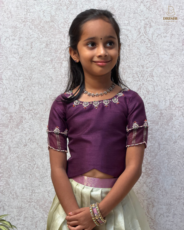 Ethnic Lavander Kids Dress