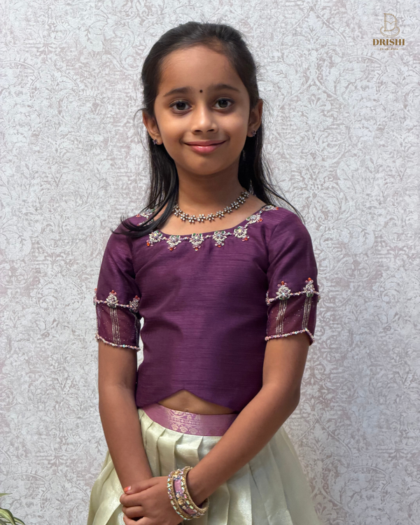Ethnic Lavander Kids Dress