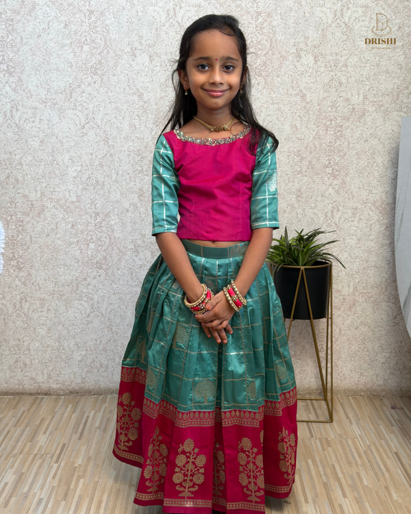 Riya Teal & Magenta Festive Lehenga Set