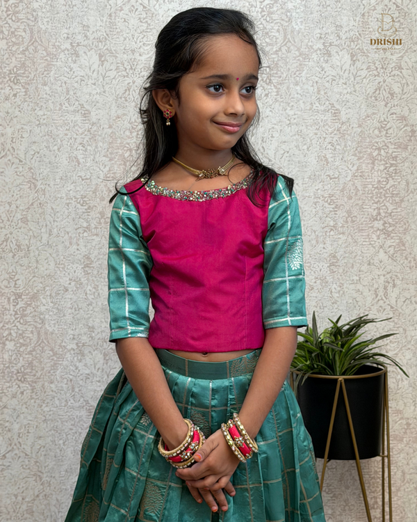 Riya Teal & Magenta Festive Lehenga Set