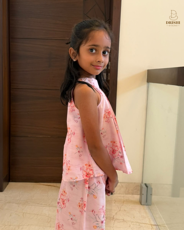 Diwali Pink Floral Co-ord Set