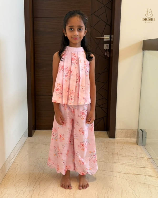 Diwali Pink Floral Co-ord Set