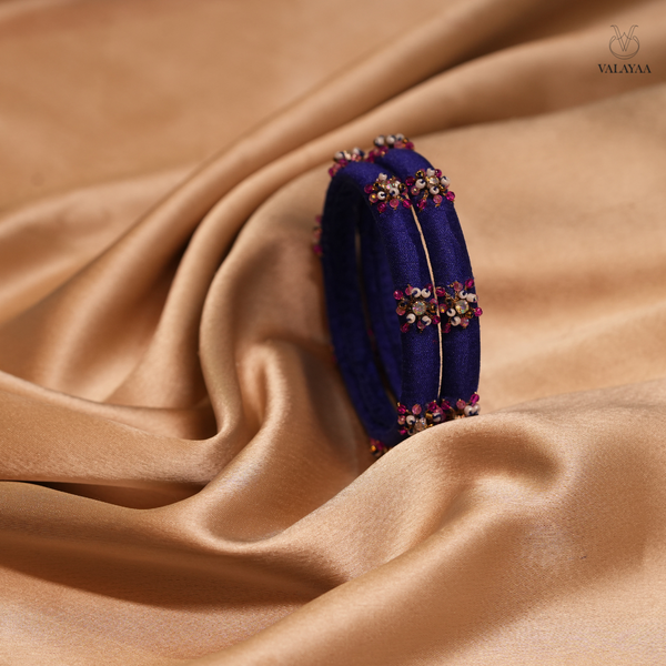 Sapphire Blossom Bangles