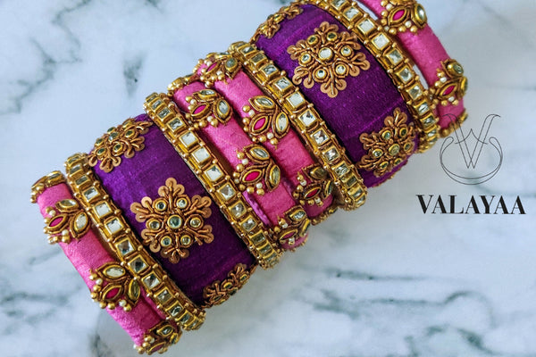 Floral & Tilak Pattern Bangles