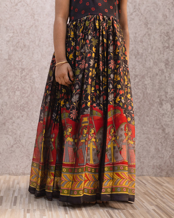 Printed madhubani full frock