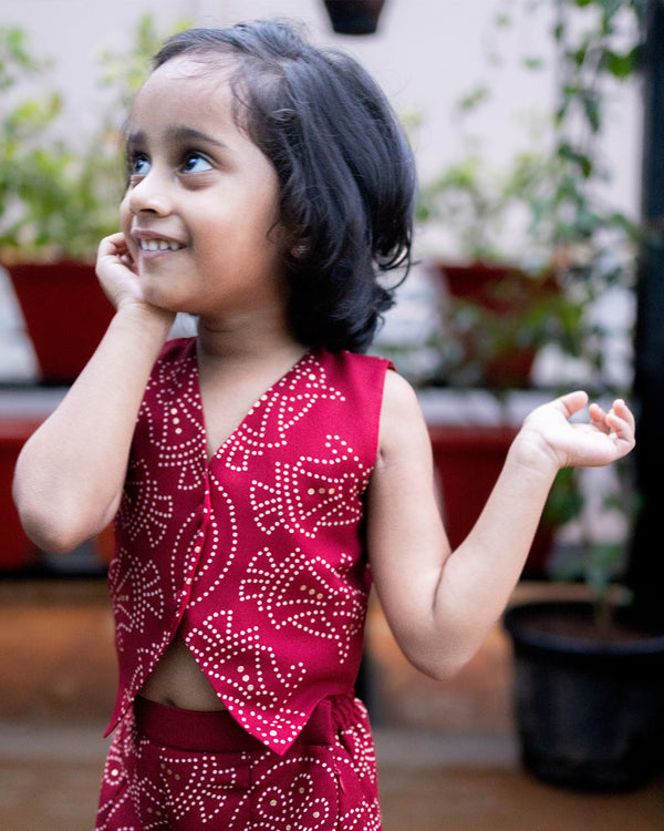 Bandhini croptop and pant