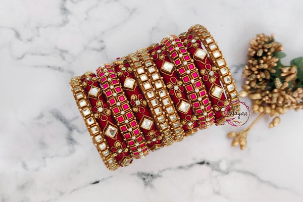 Floral And Stone Work Bangle