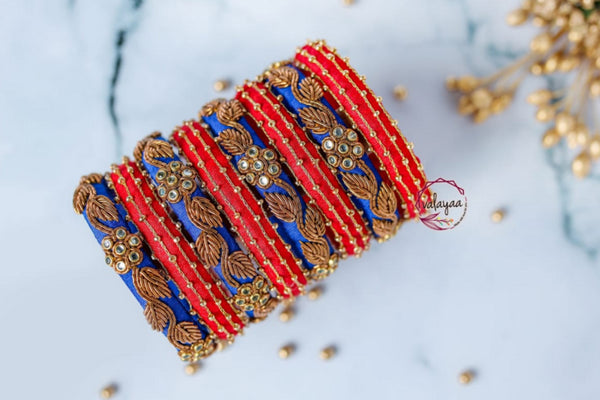 Kundan Floral Creeper Bangle