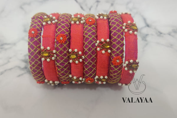 Criss Cross Thread Work Bangle