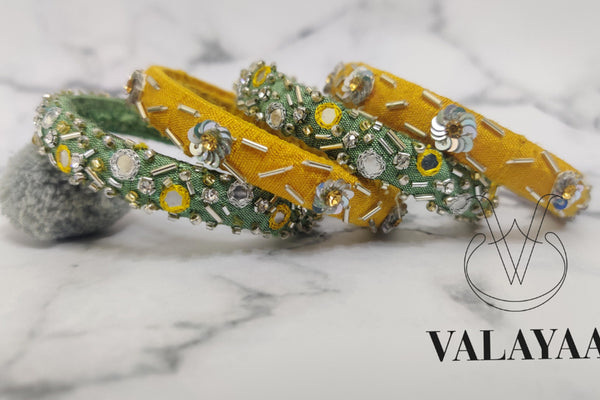 Sequin Mirror Work Bangle