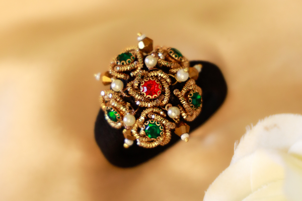 Beautiful Stones And Beads Pressed Hair Bands