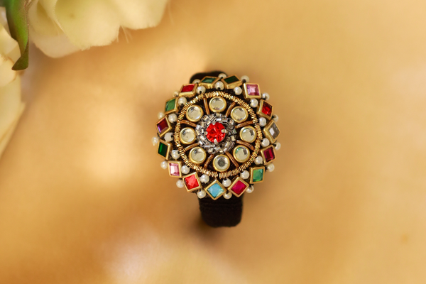 Lotus Chakra Diamond Shape Stone Hair Band