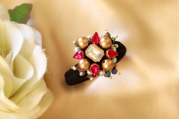 Crystal Faceted Designed Hair Band