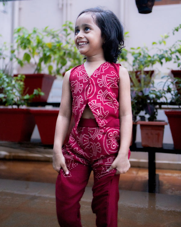 Bandhini croptop and pant