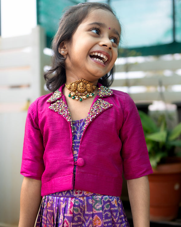 Patola silk with overcoat - Customizable