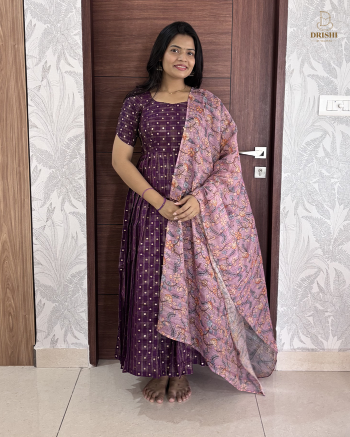 Violet Veil Anarkali