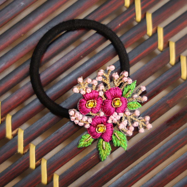 Rosy Bloom Elegance Hair Band