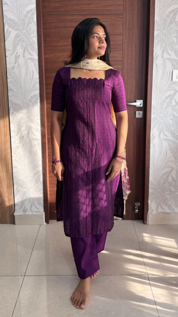 Mystic Plum Kurta Set