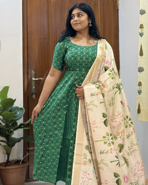 Botanical Bliss  Banarasi Anarkali