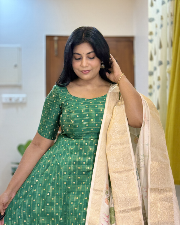 Botanical Bliss  Banarasi Anarkali