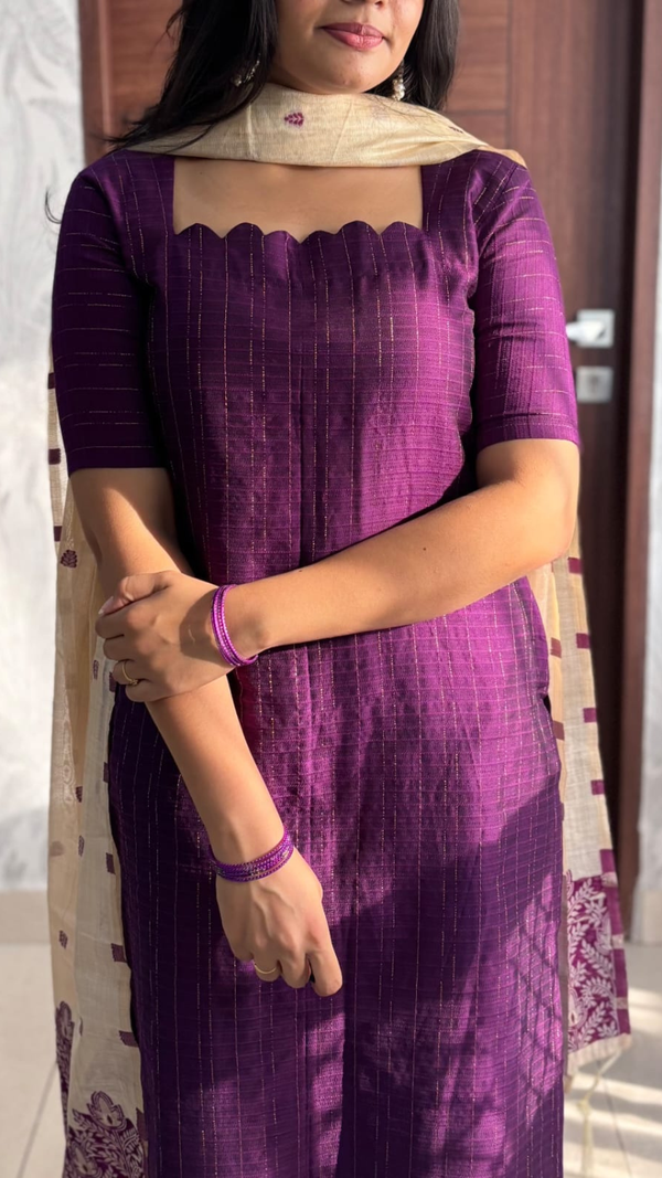 Mystic Plum Kurta Set