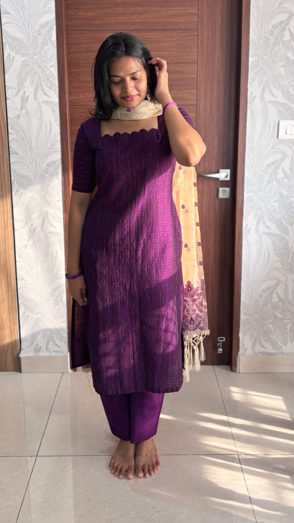 Mystic Plum Kurta Set