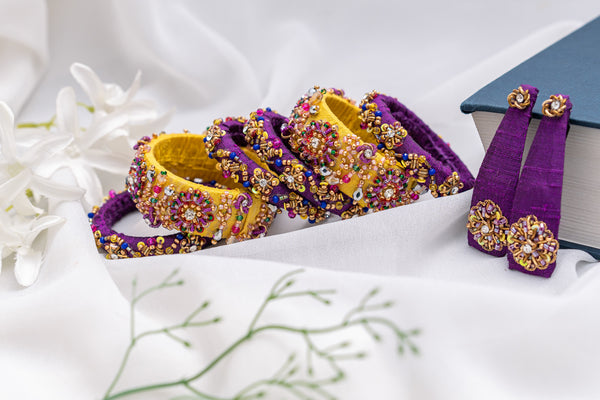 Stone Work Bangle With Tic Tac Clips