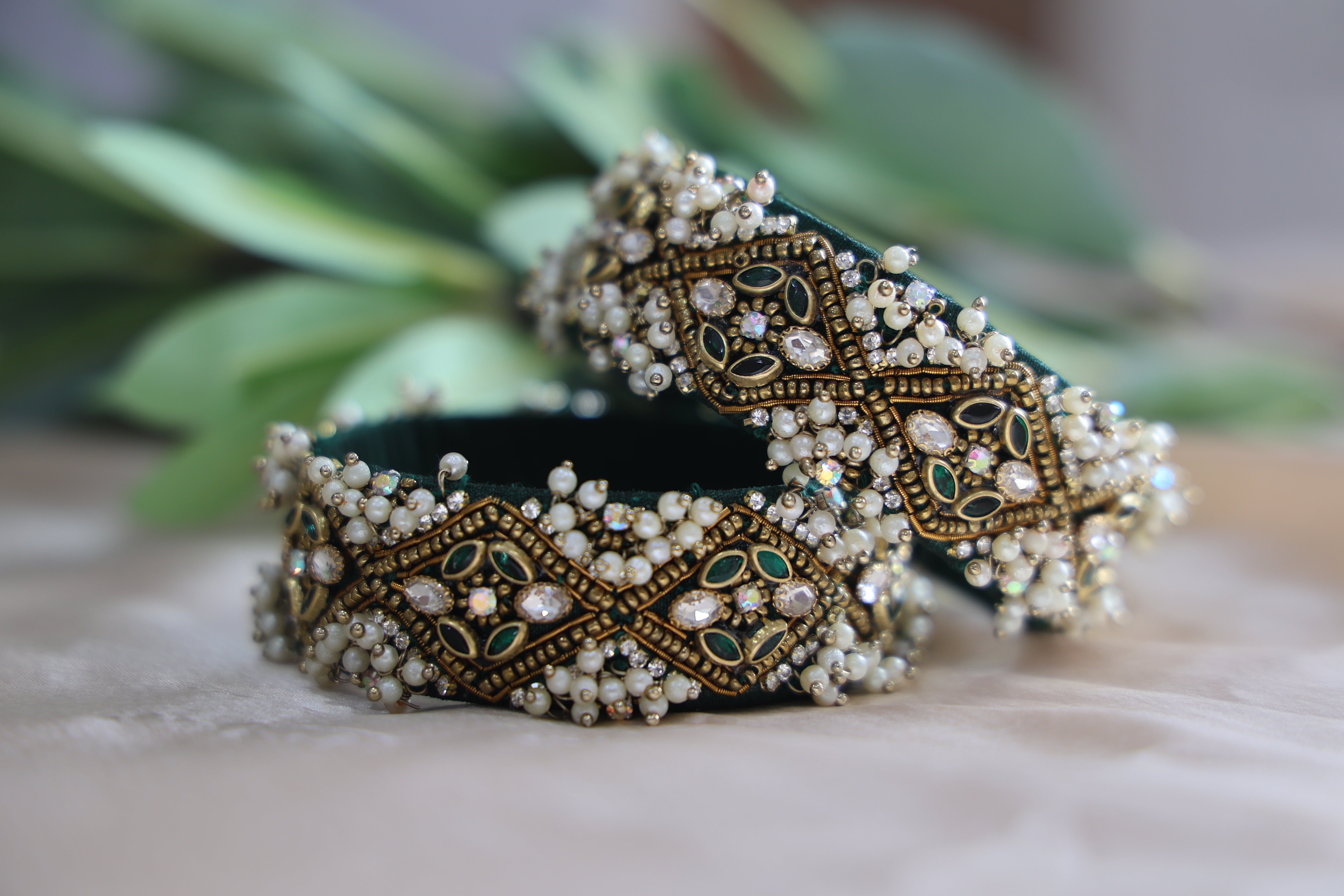 Pearl Diamond Bangles