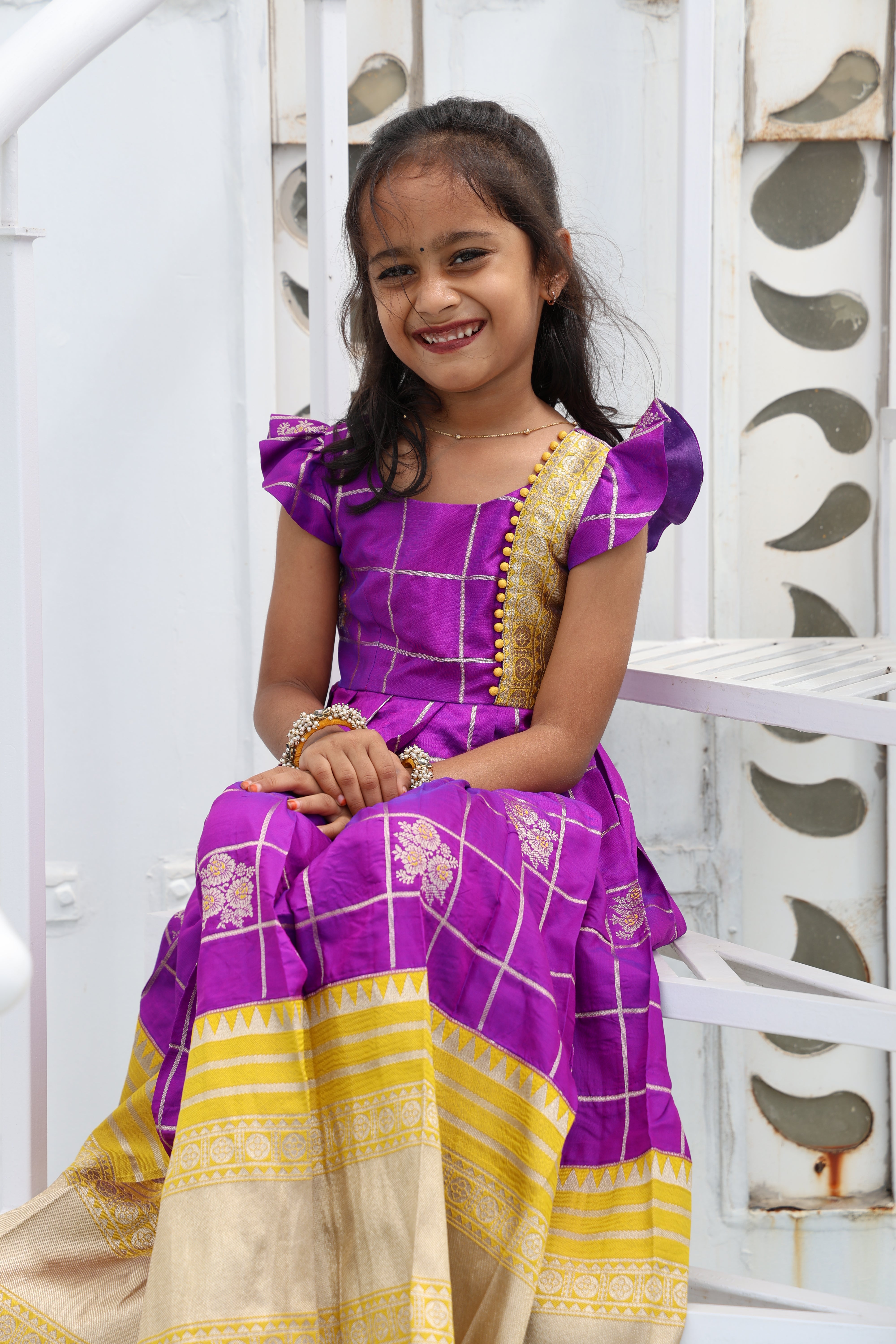 Golden Glow Banaras Dress