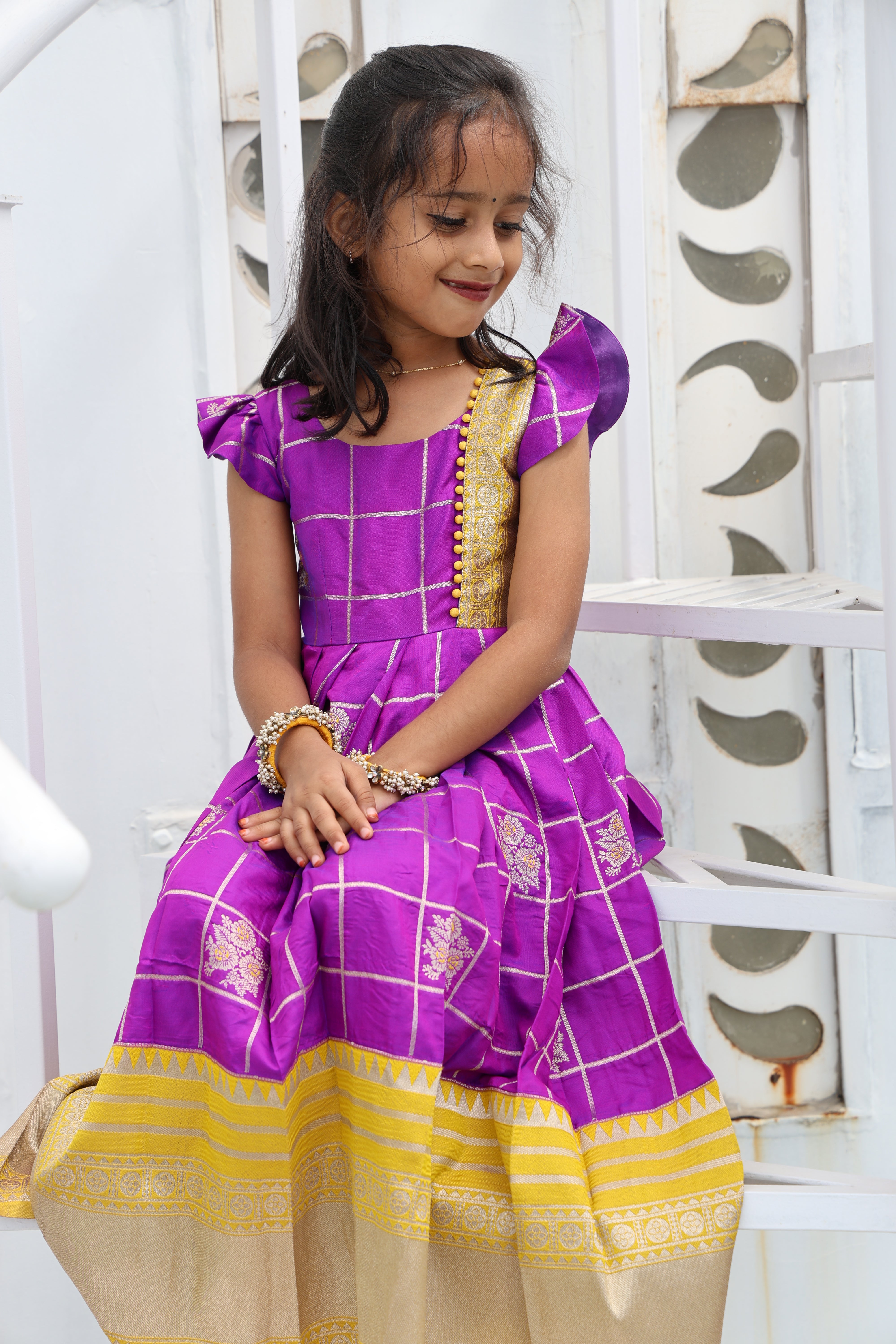 Golden Glow Banaras Dress