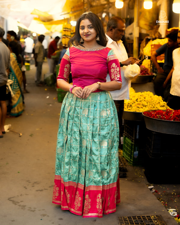 Magenta Bloom Lehenga Set