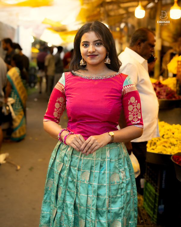 Magenta Bloom Lehenga Set