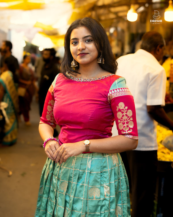 Magenta Bloom Lehenga Set
