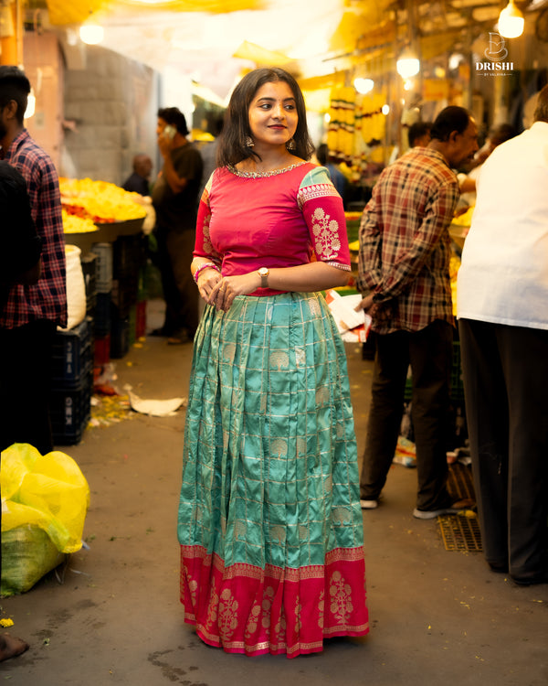 Magenta Bloom Lehenga Set