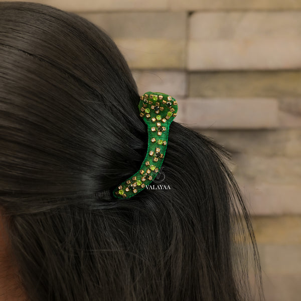 Emerald Dew Crocodile Clip