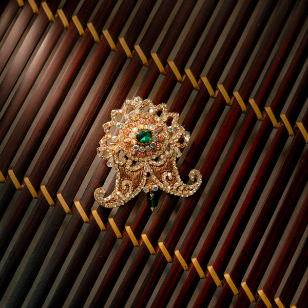 Emerald  Brooch