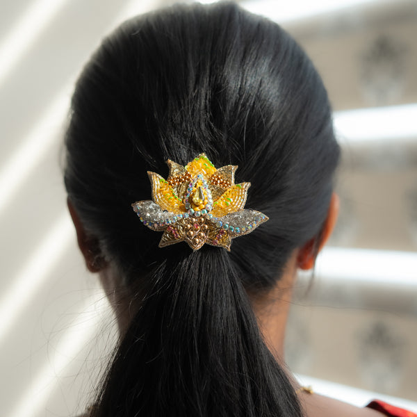 Golden Lotus Glow Hair Band