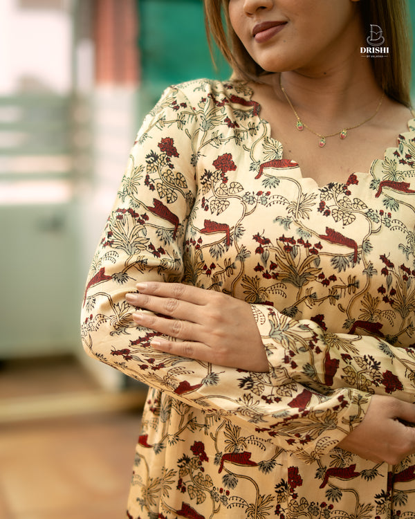 Ivory Bloom Midi Dress