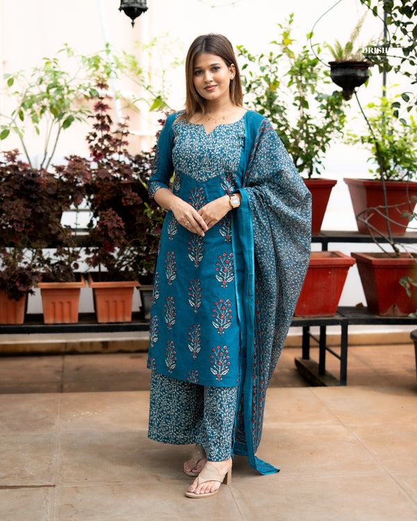 Teal Bloom Co-ord Set