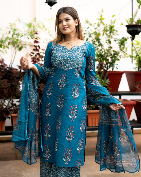 Teal Bloom Co-ord Set