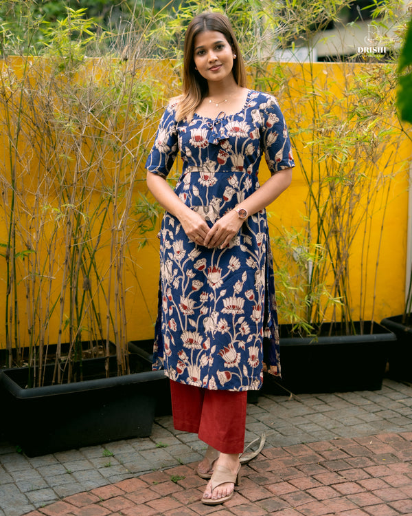 Tara Kalamkari Nyra Cut Kurtha