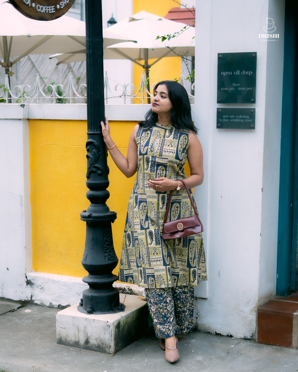 Classic Ajrakh Muse Co-ord Set