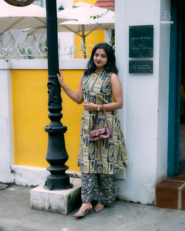 Classic Ajrakh Muse Co-ord Set