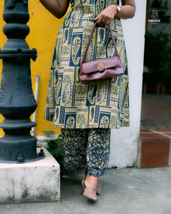 Classic Ajrakh Muse Co-ord Set