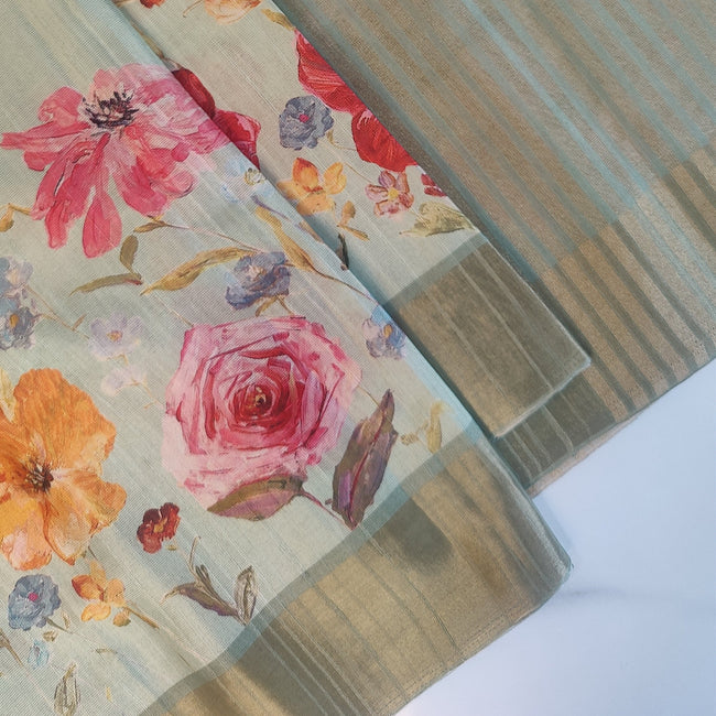 Floral Tissue Silk saree