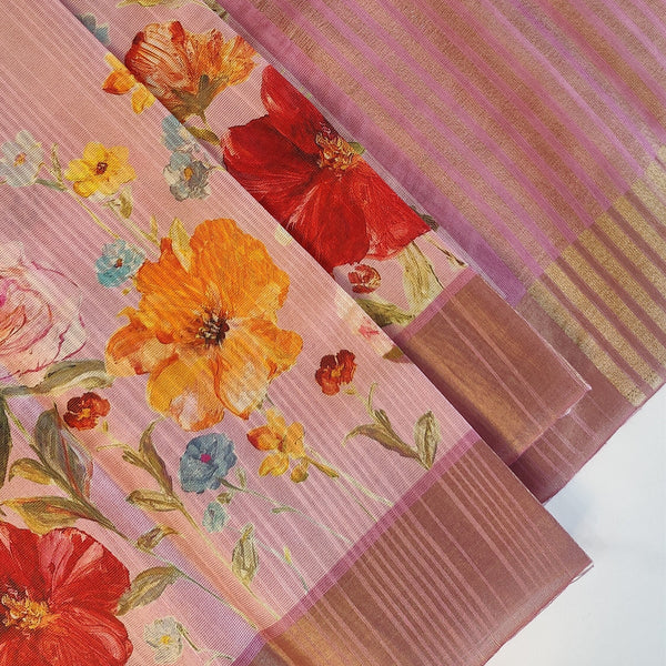 Floral Tissue Silk Saree